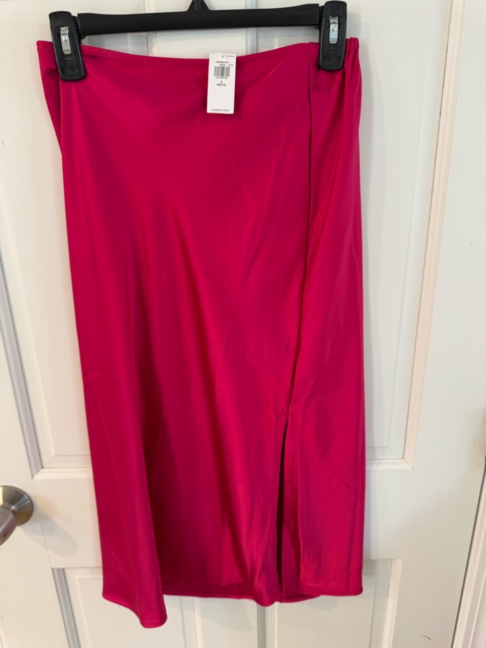 Old Navy Fuchsia Midi Skirt with Side Slit